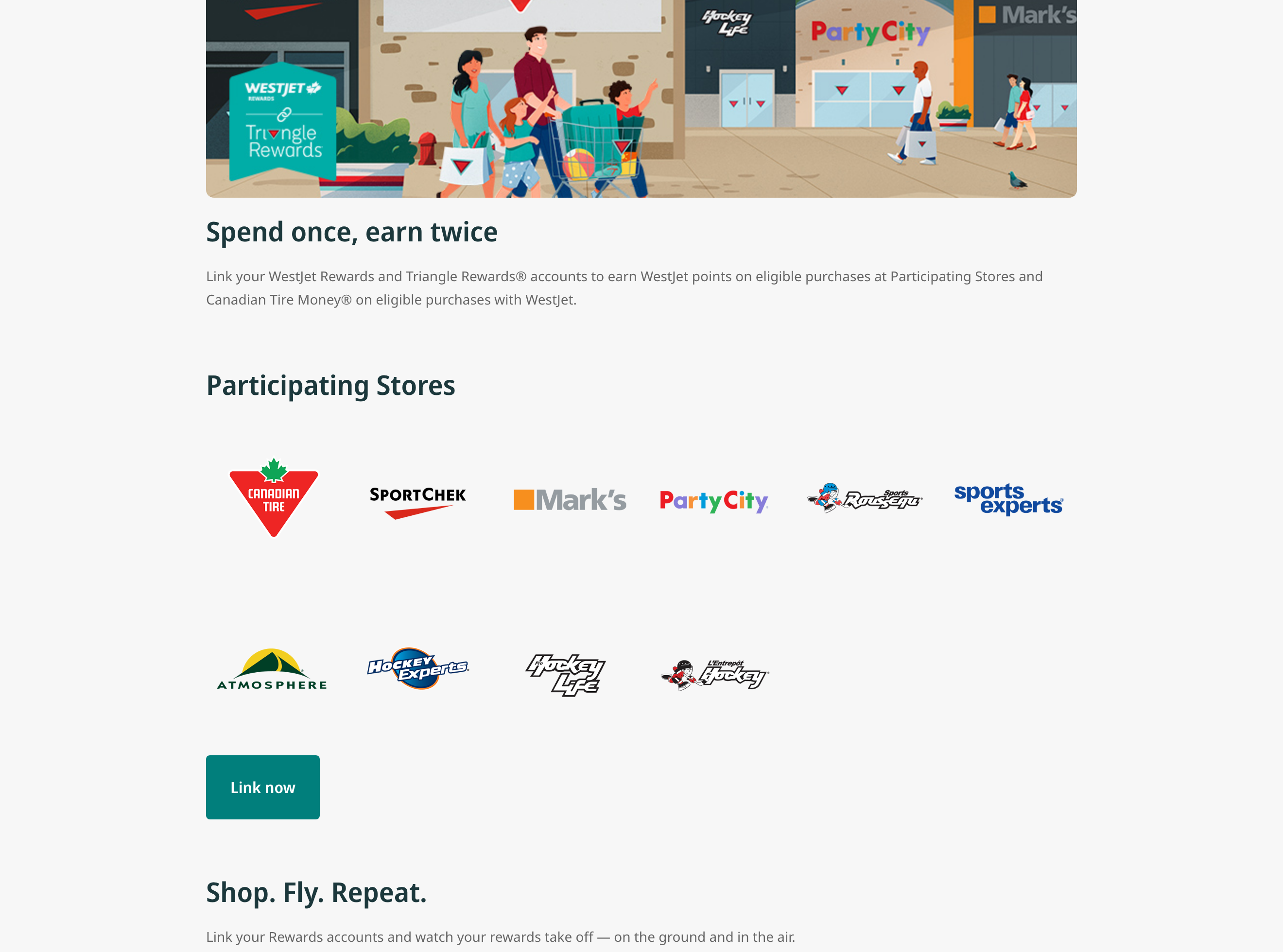 Official WestJet Triangle partnership page